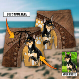 Dog Paw Brown Style Classic Custom Photo Personalized - Beach Short - Owl Ohh - Owl Ohh