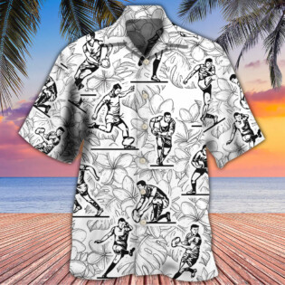 Rugby Tropical Leaf Ball Games - Hawaiian Shirt - Owl Ohh - Owl Ohh