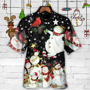 Christmas The World Of Christmas With Snowman - Hawaiian Shirt - Owl Ohh for men and women, kids - Owl Ohh