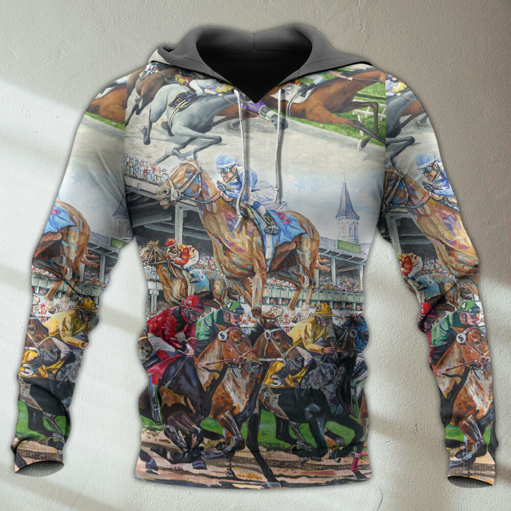 Horse Racing Be Strong Be Brave - Hoodie - Owl Ohh - Owl Ohh