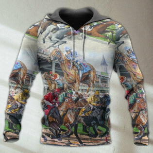 Horse Racing Be Strong Be Brave - Hoodie - Owl Ohh - Owl Ohh