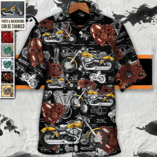 Motorcycle Depicting Patents Vintage - Hawaiian Shirt - Personalized Photo Gifts, Custom Photo Gifts, Personalized Gifts Ideas for men and women, kids - Owl Ohh