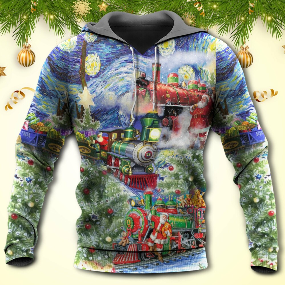 Christmas The Gift Train Arrives At The Wharf - Hoodie - Owl Ohh - Owl Ohh
