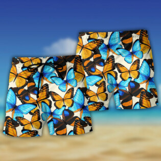 Butterfly Abstract Colorful Vintage - Beach Short - Owl Ohh - Owl Ohh