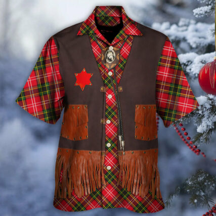 Christmas Santa Cowboy Vintage Style - Hawaiian Shirt - Owl Ohh - Owl Ohh