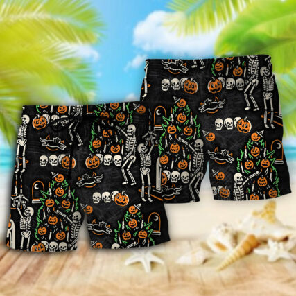 Halloween Skull 'Tis The Season To Be Creepy - Beach Short - Owl Ohh - Owl Ohh