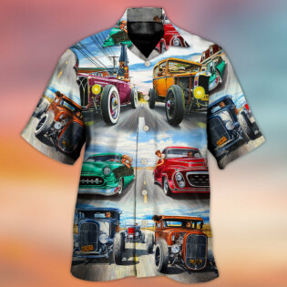 Hot Rod Racing Lover Cool Art Style - Hawaiian Shirt - Owl Ohh - Owl Ohh