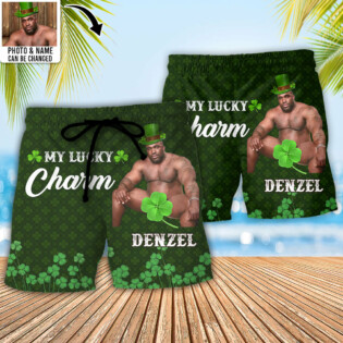 St Patrick My Lucky Charm Custom Photo Personalized - Beach Short - Personalized Photo Gifts - Owl Ohh