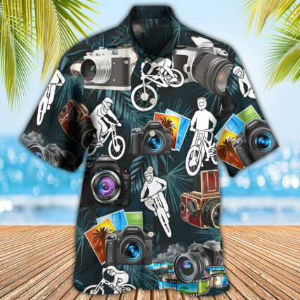Camera I Like Cycling And Camera - Hawaiian Shirt - Owl Ohh - Owl Ohh