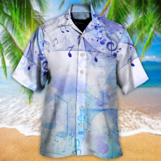 Music Watercolor Music Notes - Hawaiian Shirt - Owl Ohh - Owl Ohh