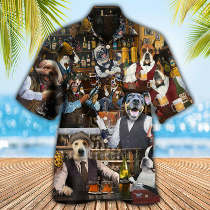 Bartender Dog Mixologist Job Is Never Done - Hawaiian Shirt - Owl Ohh - Owl Ohh