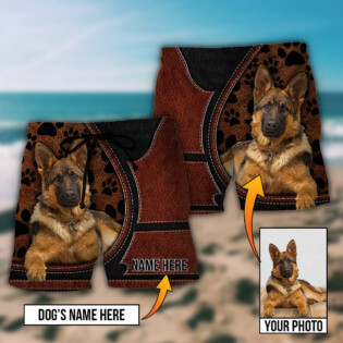 German Shepherd Dog Various Style Custom Photo Personalized - Beach Short - Owl Ohh - Owl Ohh