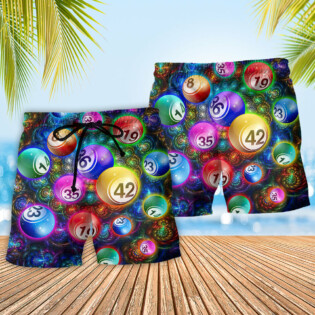 Billiard Funny Neon Colorful - Beach Short - Owl Ohh - Owl Ohh