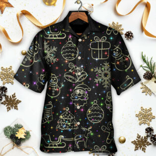 Christmas Neon Light Stary Amazing Night - Hawaiian Shirt - Owl Ohh - Owl Ohh