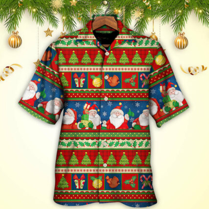 Christmas Santa Claus Happy Xmas - Hawaiian Shirt - Owl Ohh - Owl Ohh