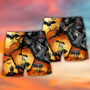 Halloween Bat Pumpkin Scary - Beach Short - Owl Ohh - Owl Ohh