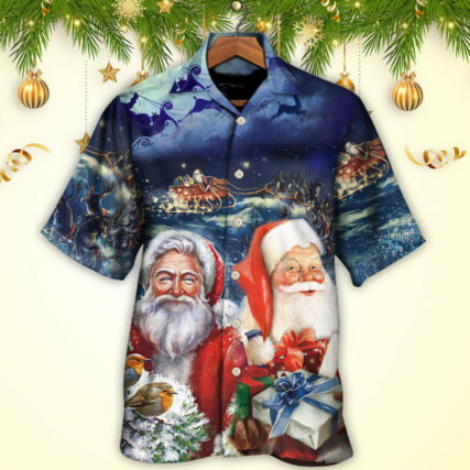 Christmas Santa Claus Snow - Hawaiian Shirt - Owl Ohh - Owl Ohh