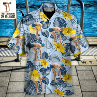 Swimming You Want Tropical Style Custom Photo - Hawaiian Shirt - Personalized Photo Gifts for men and women, kids - Owl Ohh