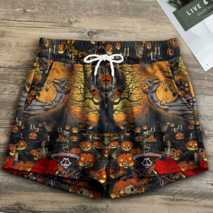 Skull Halloween Skull Darkness - Women's Casual Shorts - Owl Ohh - Owl Ohh