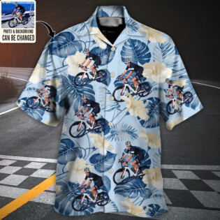 Cycling You Want Tropical Style Custom Photo - Hawaiian Shirt - Personalized Photo Gifts for men and women, kids - Owl Ohh