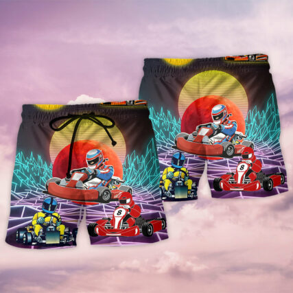Kart Racing To The Universe - Beach Short - Owl Ohh - Owl Ohh