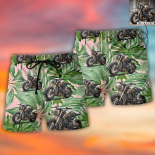 Motorcycle My Sweet Lover Custom Photo - Beach Short - Owl Ohh - Owl Ohh