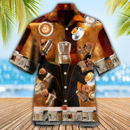 Barista Keep Calm It’s Coffee O’clock - Hawaiian Shirt - Owl Ohh - Owl Ohh