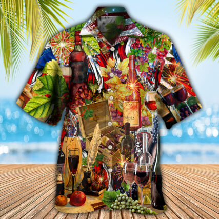 Wine Better For You Independence Day - Hawaiian Shirt - Owl Ohh - Owl Ohh