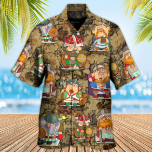 Viking Funny Viking Map Art - Hawaiian Shirt - Owl Ohh - Owl Ohh
