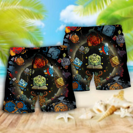 D20 Dungeon And Dragon - Beach Short - Owl Ohh - Owl Ohh