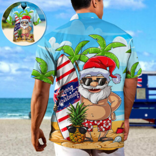 Christmas In July Santa Let's Surf Summer Vibe - Hawaiian Shirt - Owl Ohh-Owl Ohh