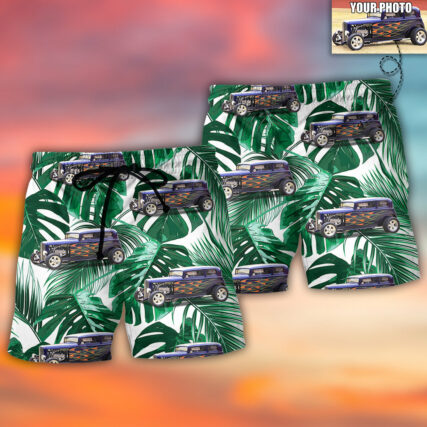 Hot Rod Various Style Custom Photo - Beach Short - Owl Ohh - Owl Ohh