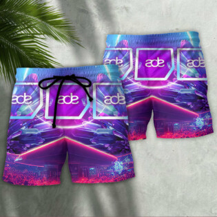 Music Event Amsterdam Dance Event Night Neon Crystal - Beach Short - Owl Ohh - Owl Ohh