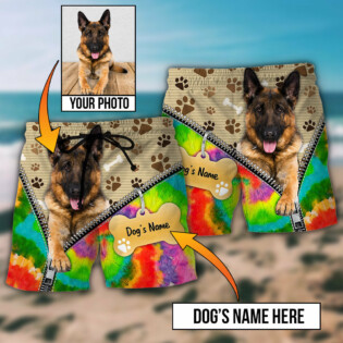German Shepherd Dog Various Style Custom Photo Personalized - Beach Short - Owl Ohh - Owl Ohh