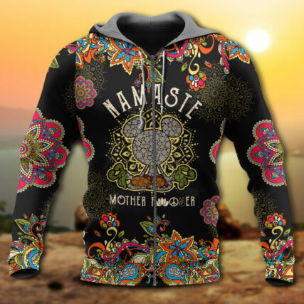 Mouse Yoga Namaste Mother F Mandala Flower - Hoodie - Owl Ohh-Owl Ohh