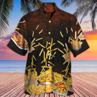 Food French Fries Fast Food Delicious - Hawaiian Shirt - Owl Ohh - Owl Ohh