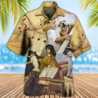 Piano I Like Piano And Dogs - Hawaiian Shirt - Owl Ohh - Owl Ohh