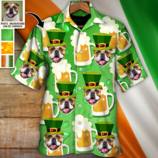 St Patrick's Beer Lover Happy Saint Patrick's Custom Photo - Hawaiian Shirt - Personalized Photo Gifts for men and women, kids - Owl Ohh