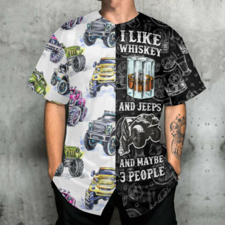 Jeep I Like Whiskey And Jeeps - Baseball Jersey - Owl Ohh - Owl Ohh