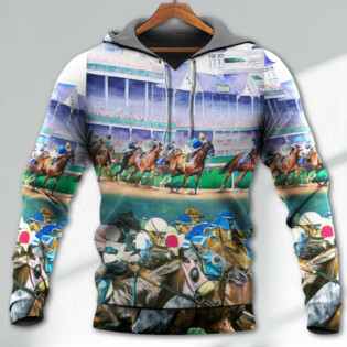 Horse Racing We Love Amazing Vibe - Hoodie - Owl Ohh - Owl Ohh