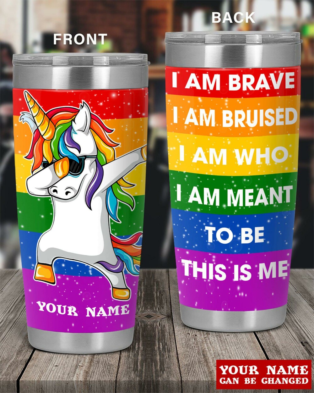 LGBT Love You Brave and You Are You Personalized – Tumbler - Owl Ohh - Owl Ohh