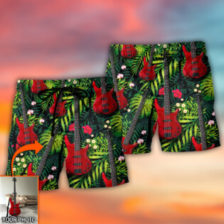 Guitar Various Style Tropical Custom Photo - Beach Short - Owl Ohh - Owl Ohh