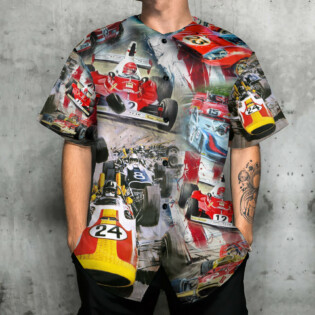 Car Racing Independence Day Fast Style - Baseball Jersey - Owl Ohh - Owl Ohh
