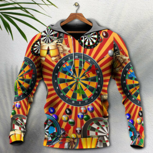 Dart Player Dart And Drink Beer - Hoodie - Owl Ohh - Owl Ohh