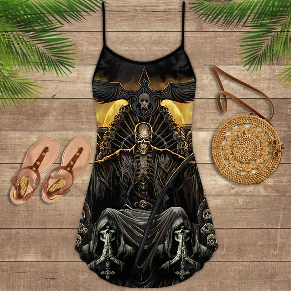 Skull Grim Reaper Dark - Summer Dress - Owl Ohh - Owl Ohh