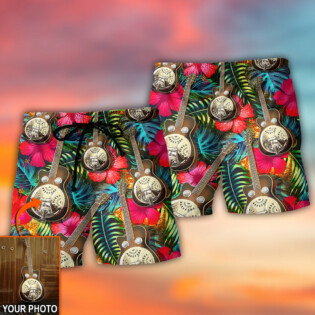 Guitar Various Style Tropical Custom Photo - Beach Short - Owl Ohh - Owl Ohh