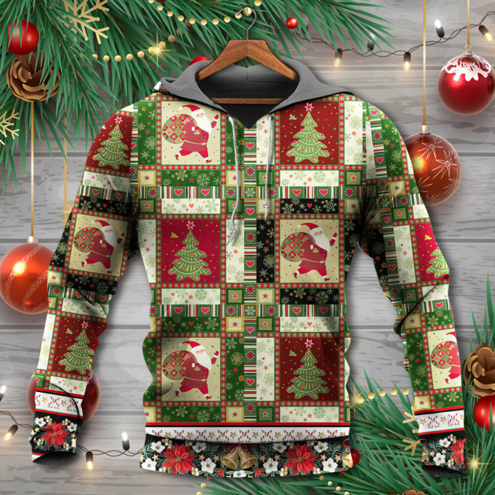 Christmas Santa And Fir-tree - Hoodie - Owl Ohh - Owl Ohh