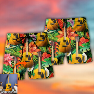 Guitar Various Style Tropical Custom Photo - Beach Short - Owl Ohh - Owl Ohh
