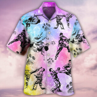 Karate And Dogs I Like - Hawaiian Shirt - Owl Ohh - Owl Ohh