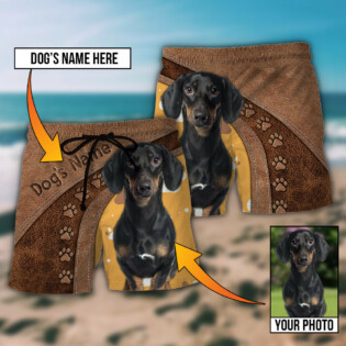Dog Paw Brown Style Classic Custom Photo Personalized - Beach Short - Owl Ohh - Owl Ohh